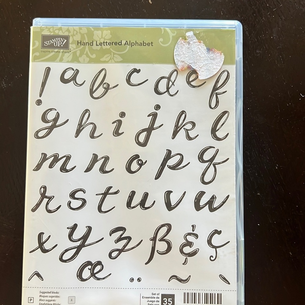 Stampin Up Stamp Set Hand Lettered Alphabet